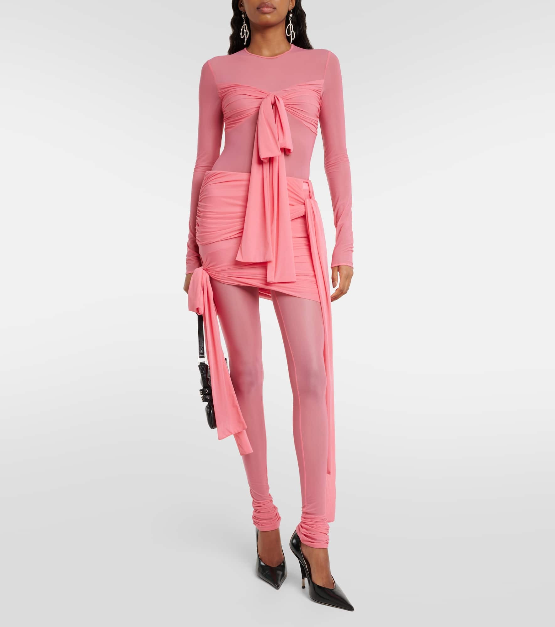 Bow-detail jersey top - 2