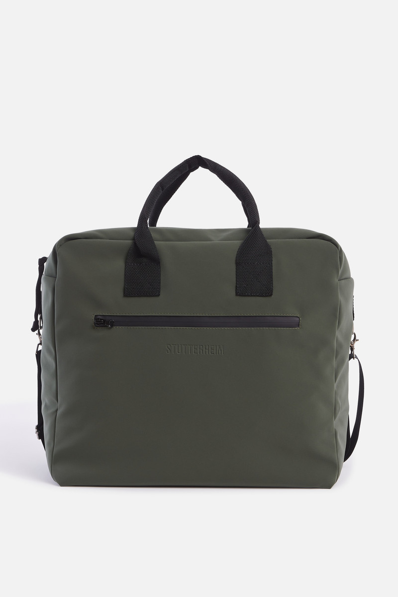 Svea Box Bag Suede Dark Green 3