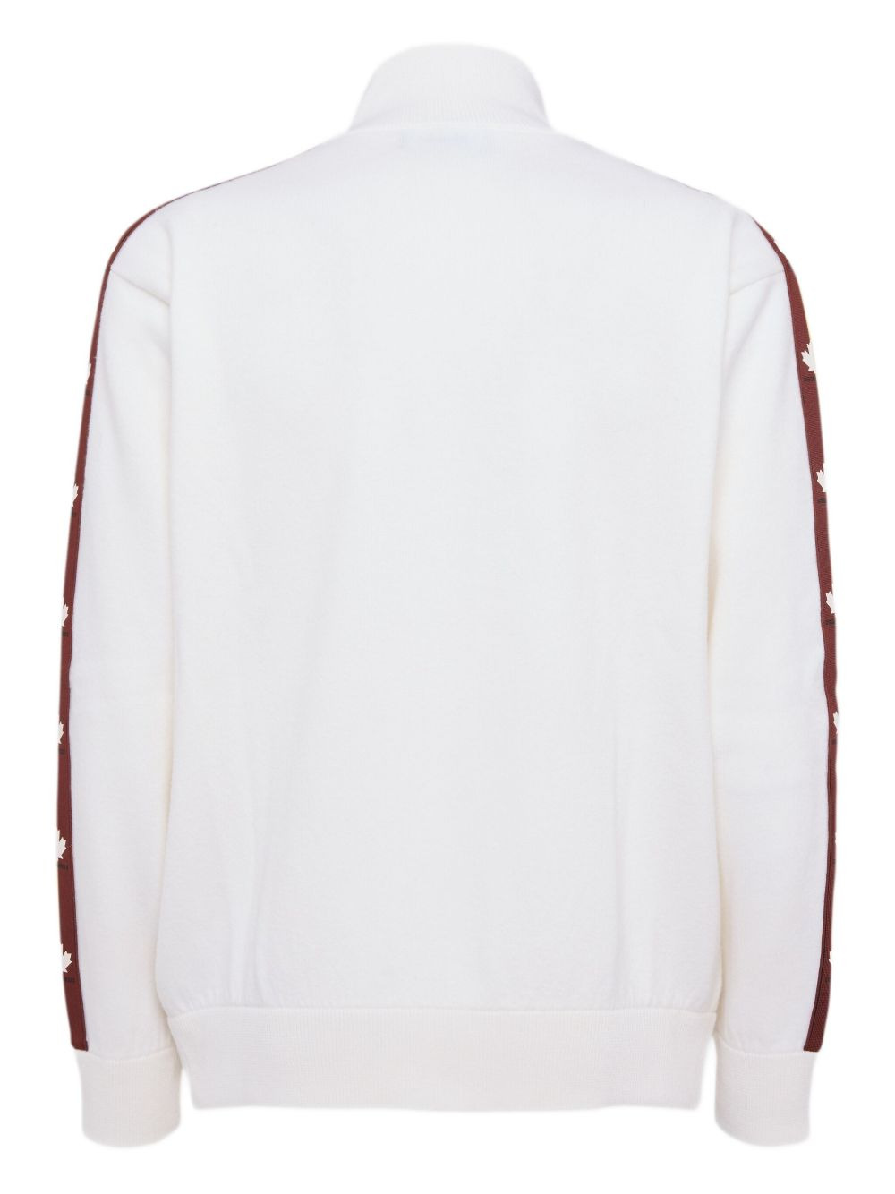 logo-tape zip-up sweatshirt - 2