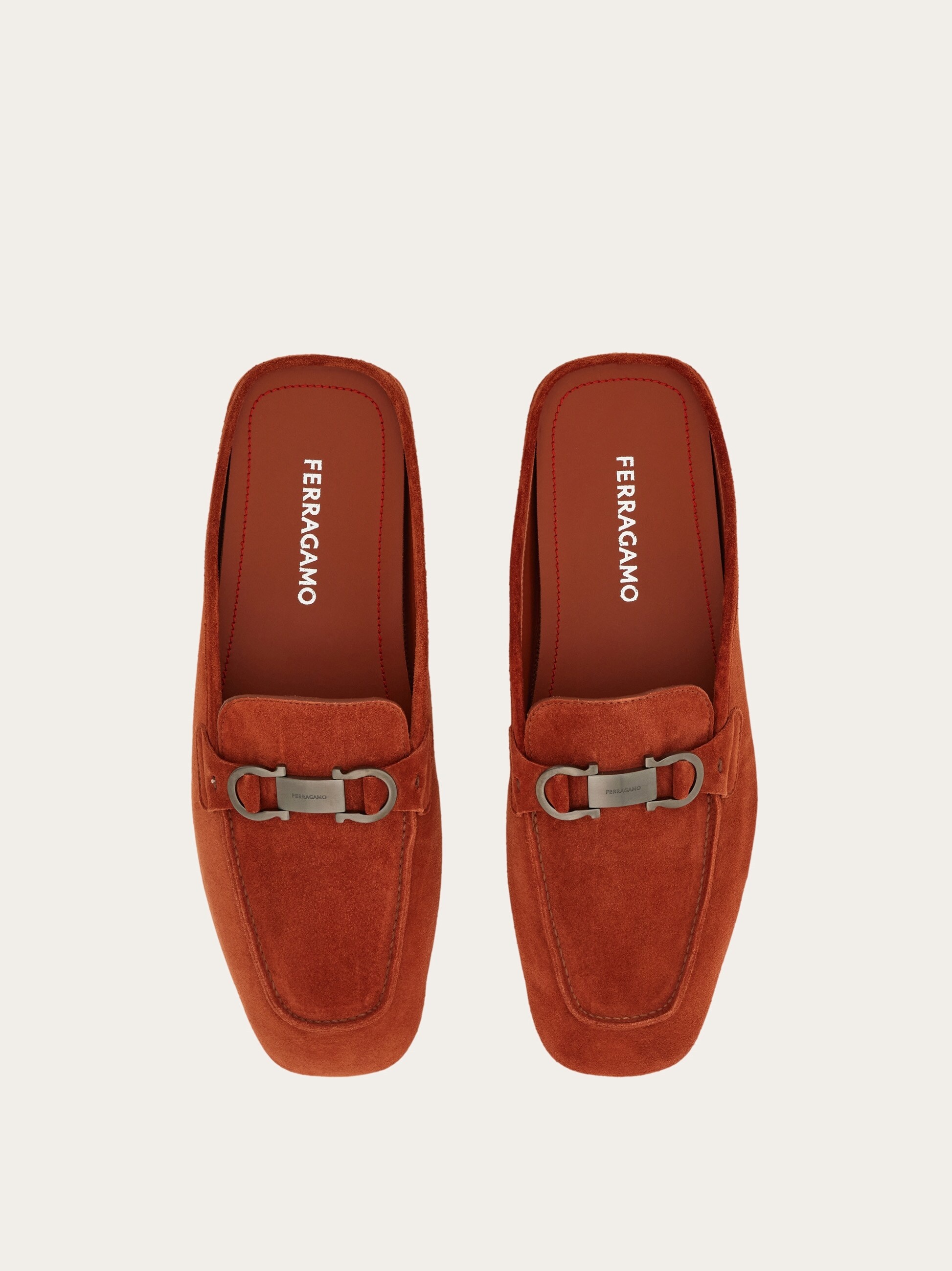 Loafer mule with Gancini ornament - 2