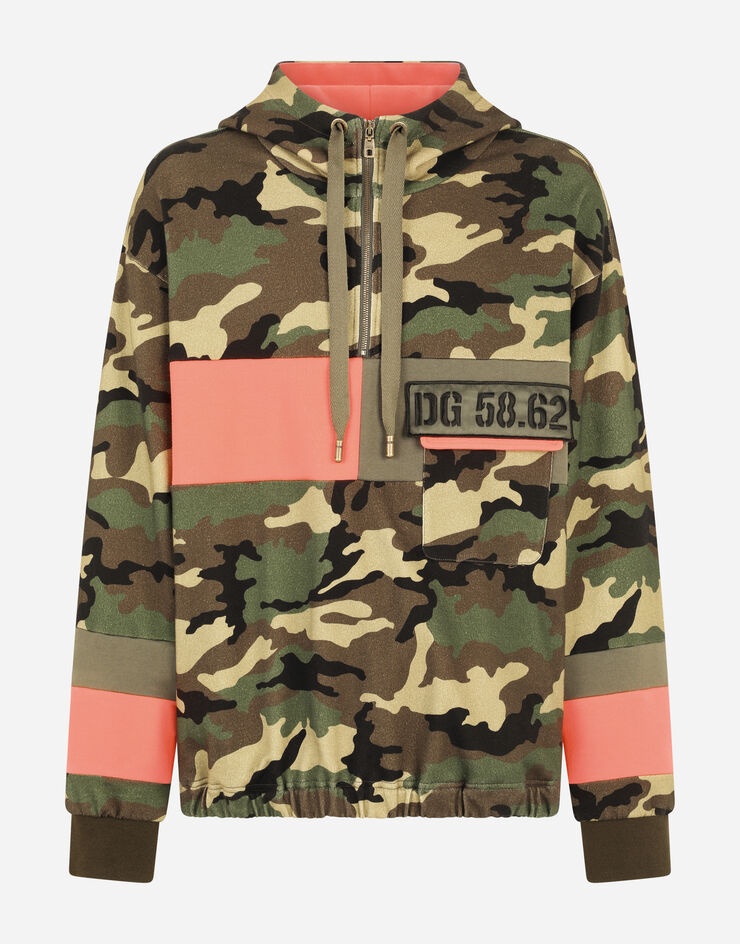 Camouflage-print jersey hoodie - 3