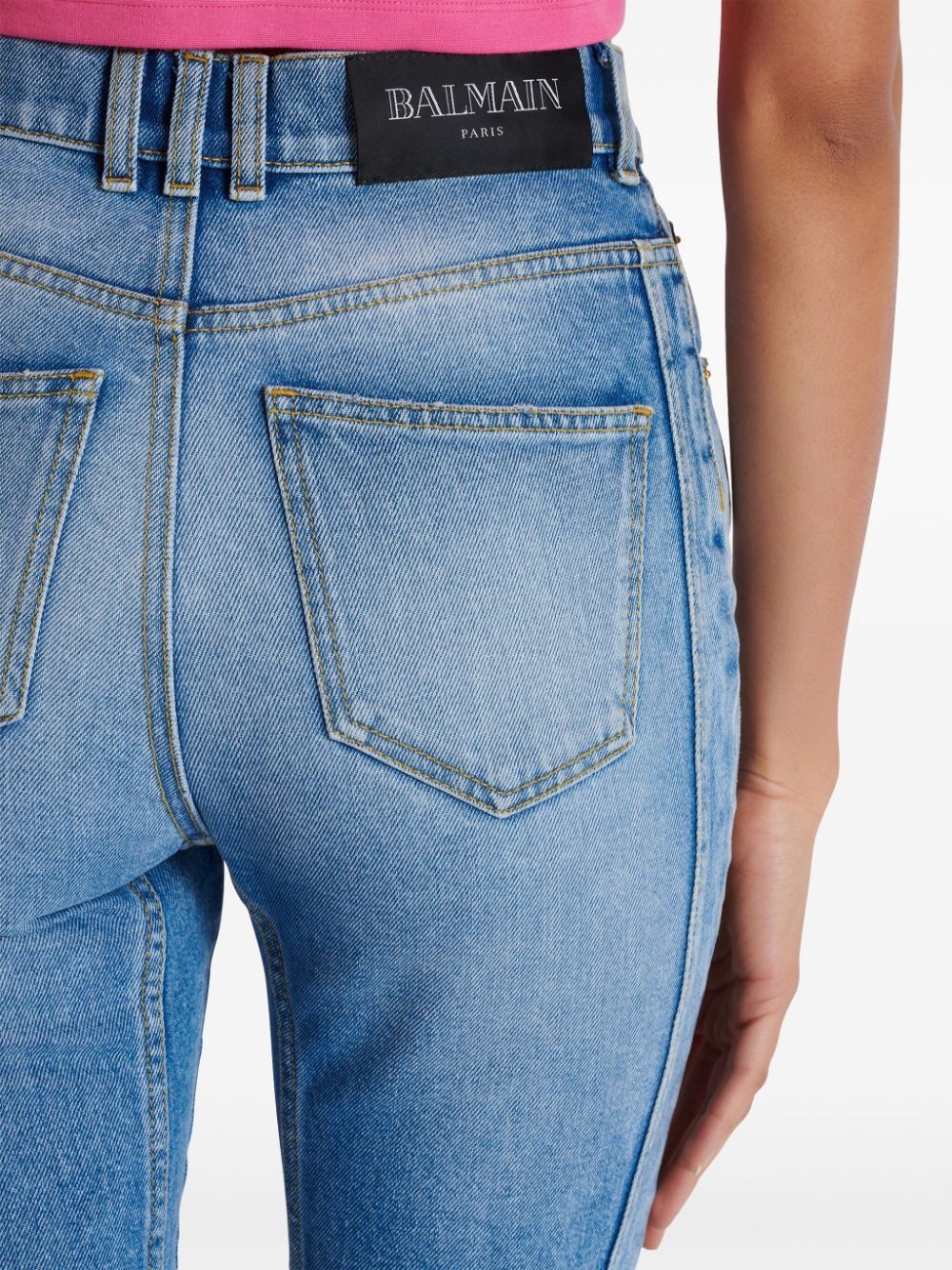 high-rise slim-cut jeans - 6