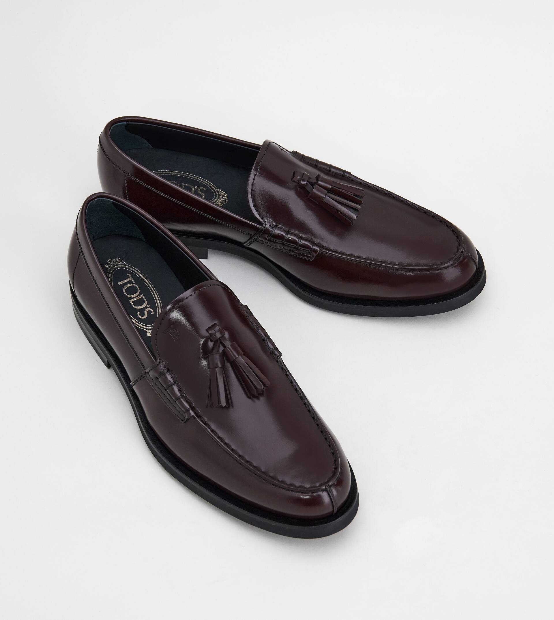 LOAFERS IN LEATHER - BURGUNDY - 2