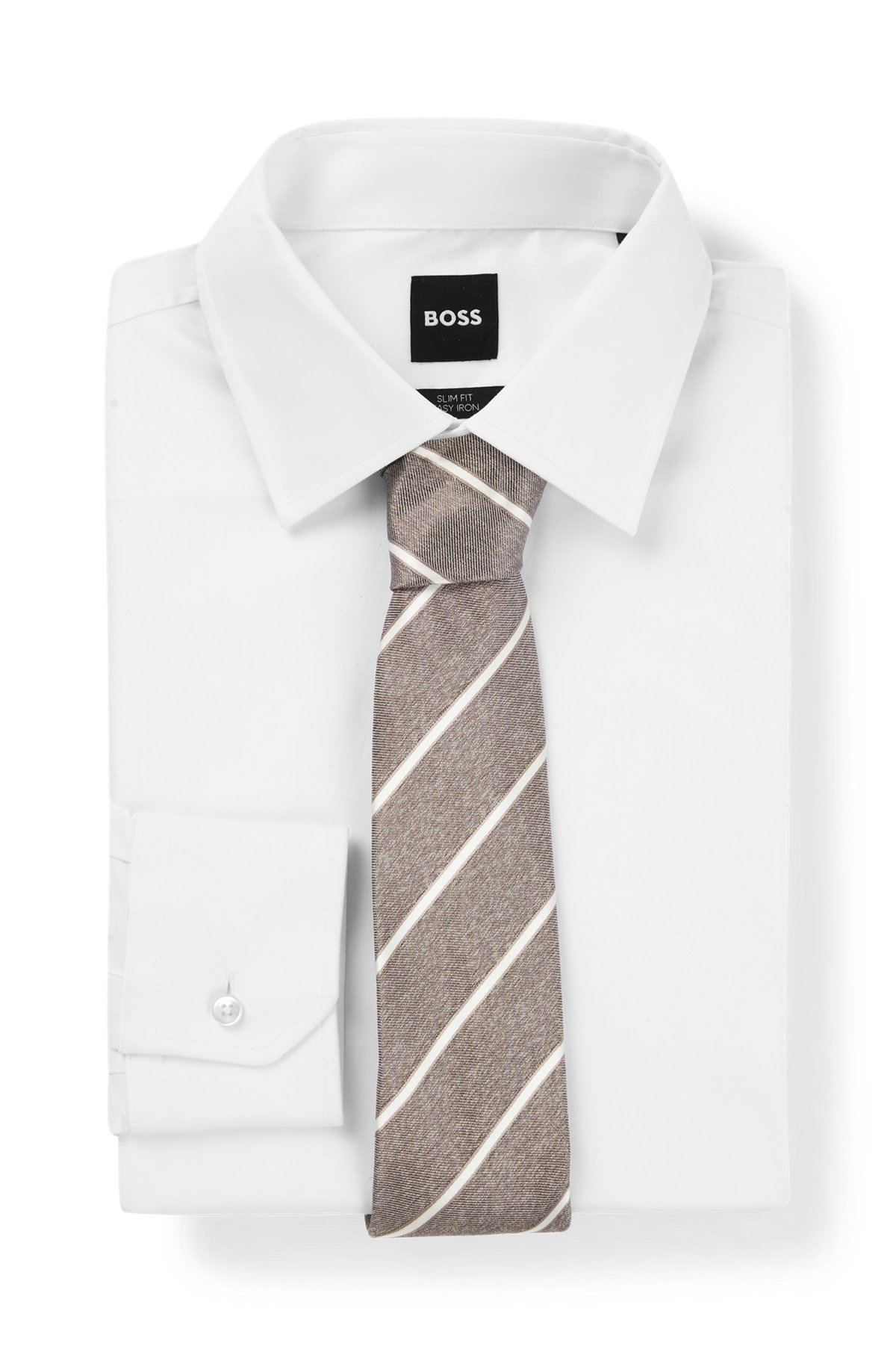 STRIPED TIE IN ITALIAN-MADE SILK - 3