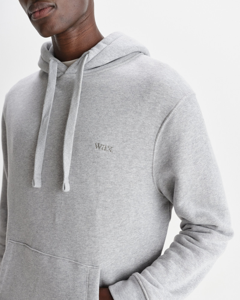 Hoxton - Heather Grey Brushed Organic Cotton Hoodie 3
