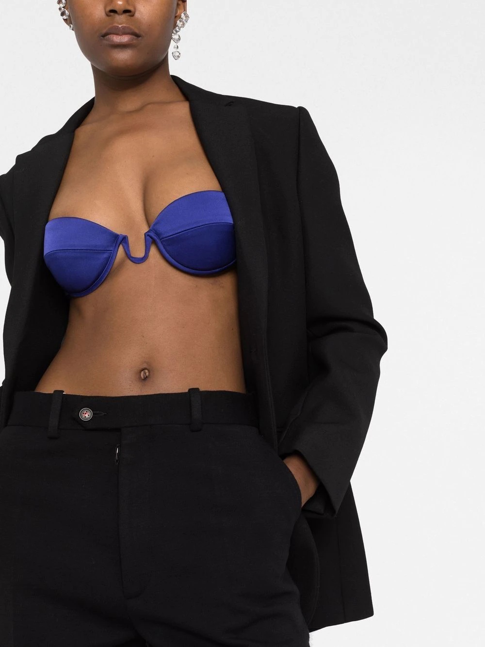 wired satin bra top - 5