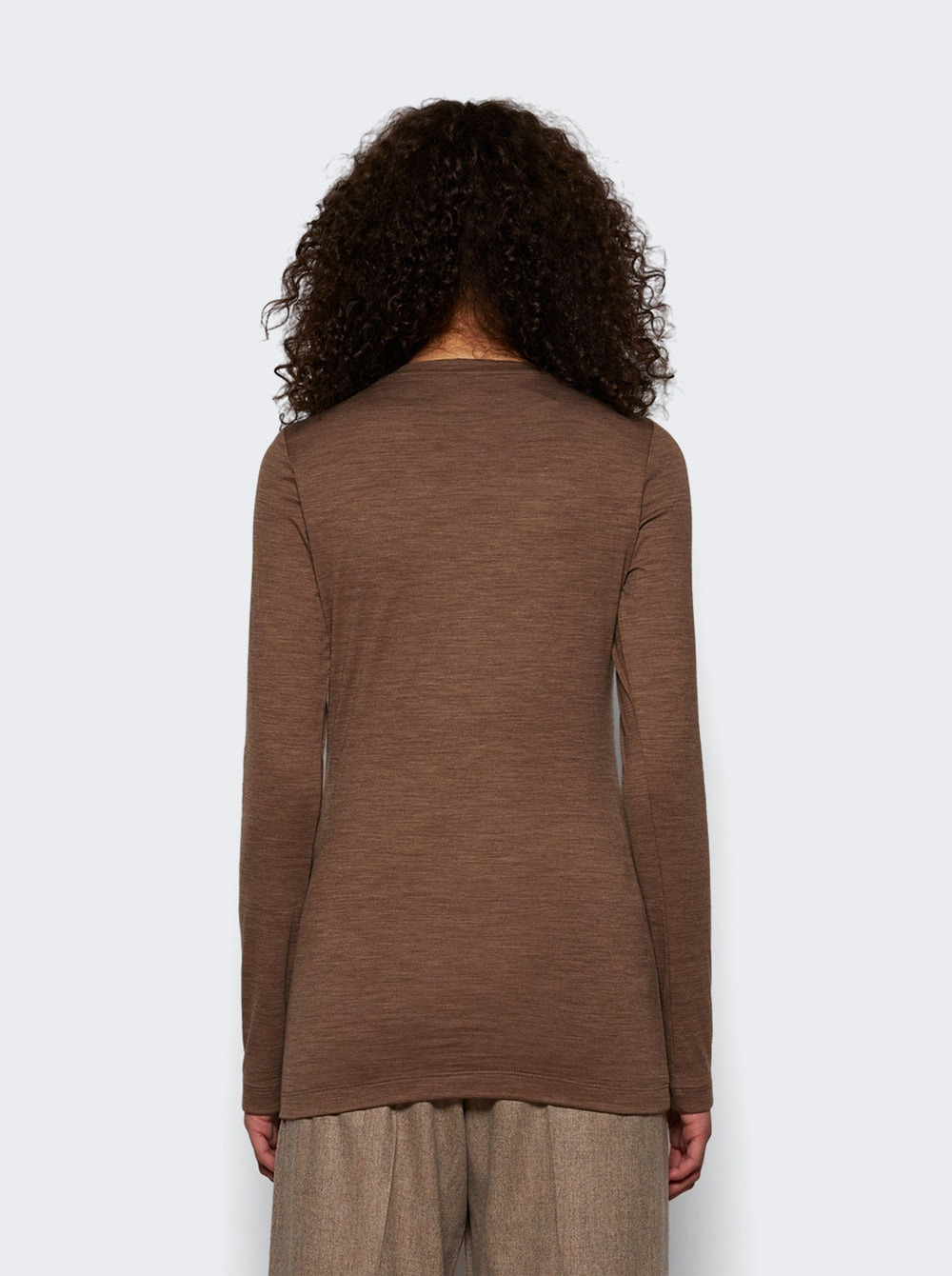 Long Sleeve Top Chocolate Brown - 4