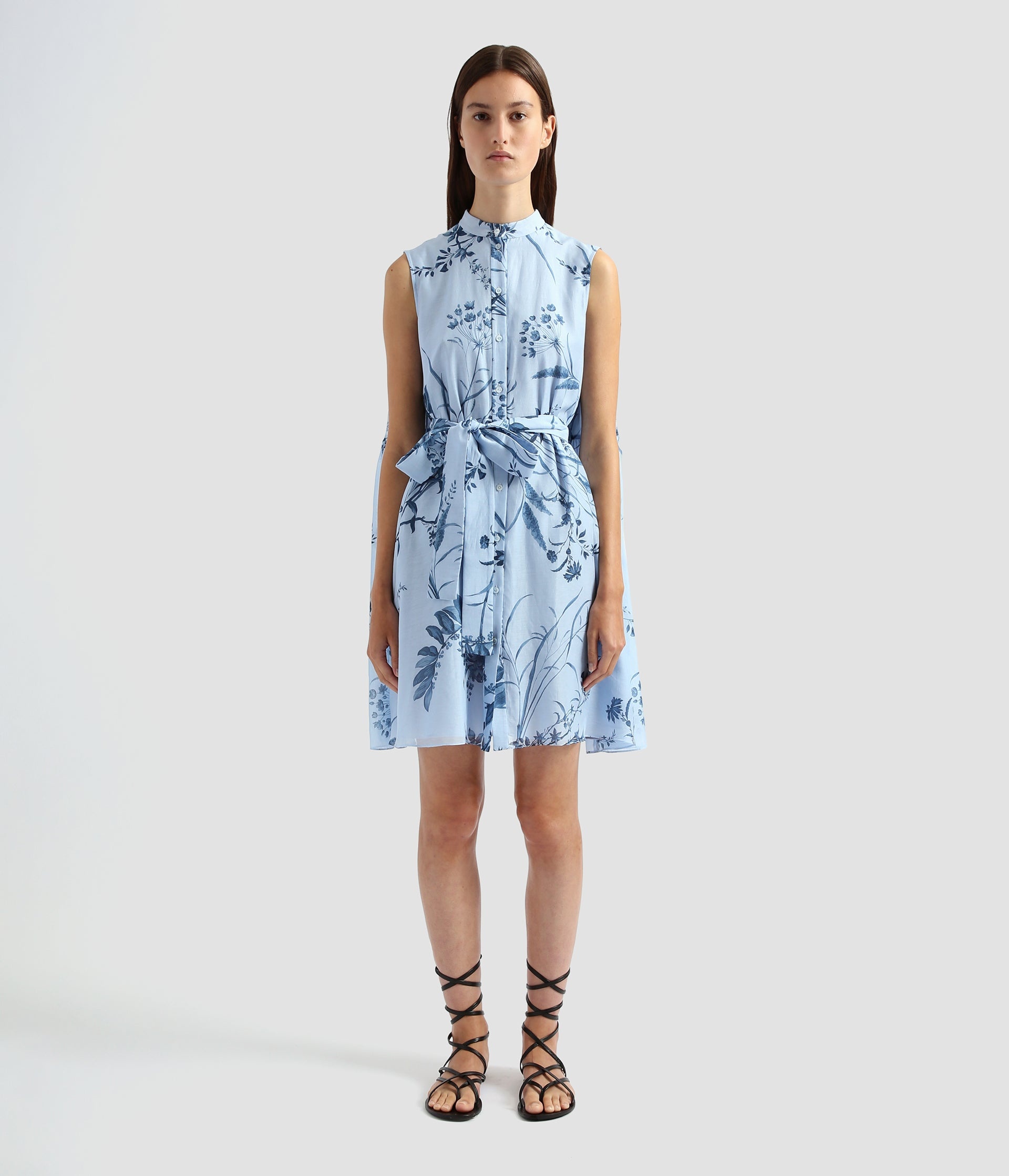 SLEEVELESS VOLUME HEM SHORT DRESS - 2