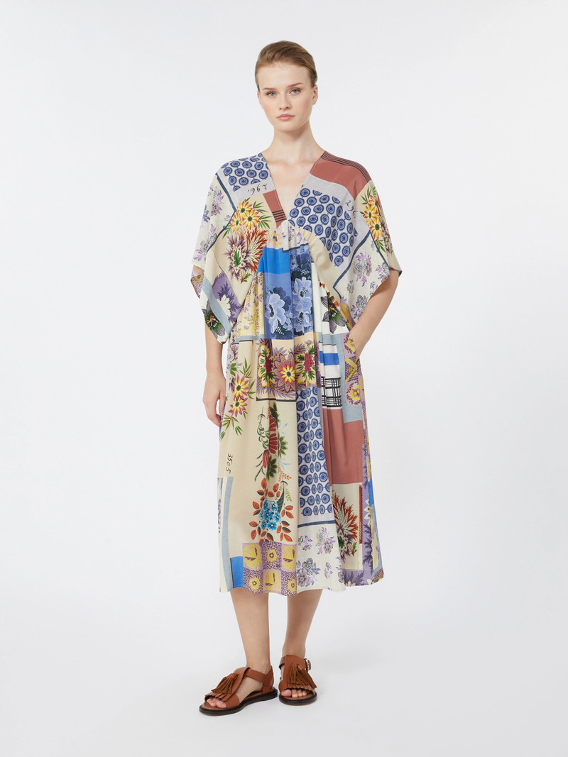 NOME Printed silk crêpe de Chine midi dress - MULTICOLOUR 3