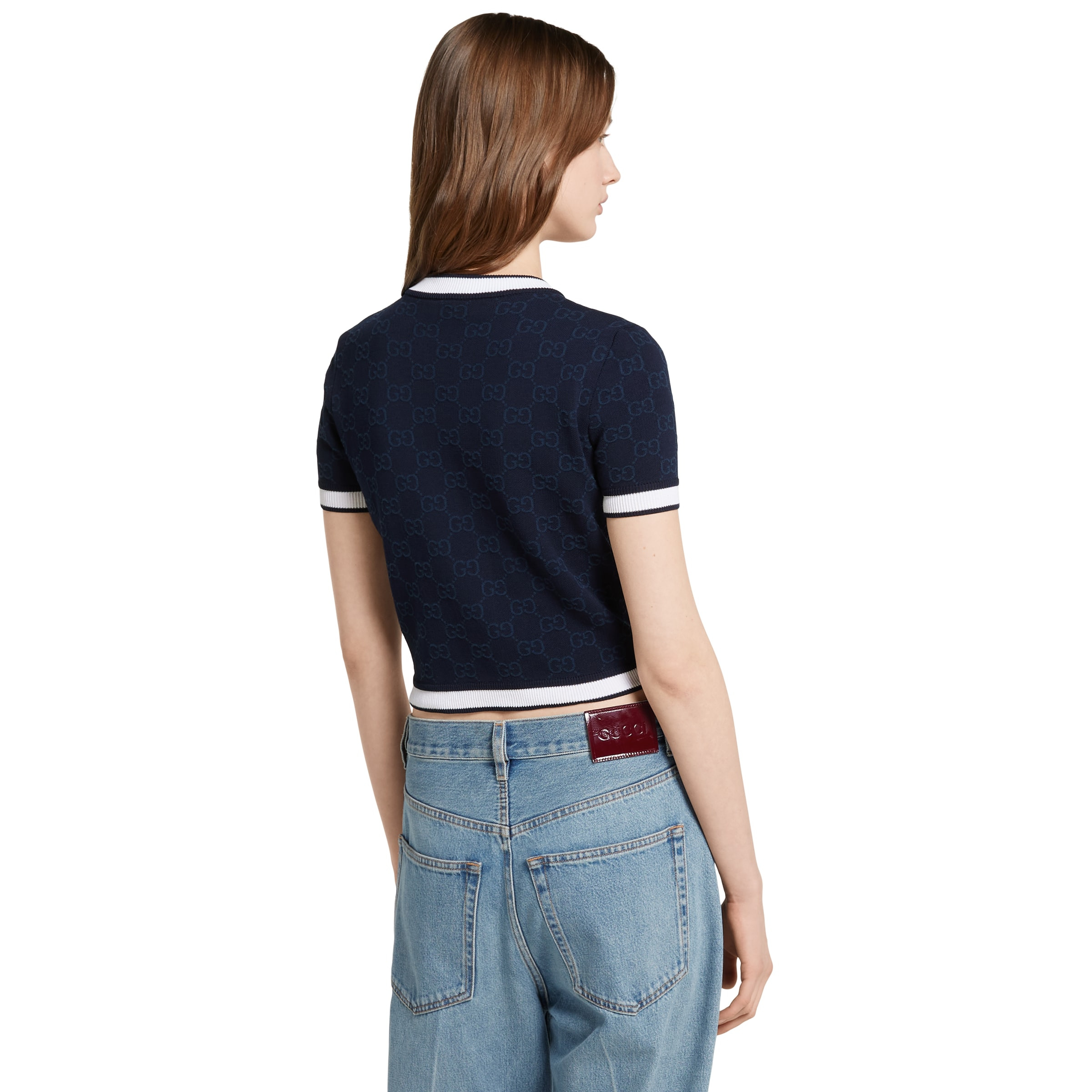 GG fine cotton jacquard top - 4