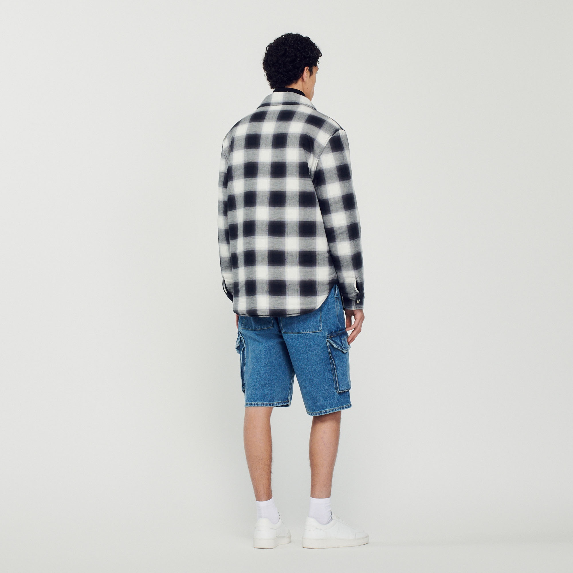 Quilted checked jacket - 6