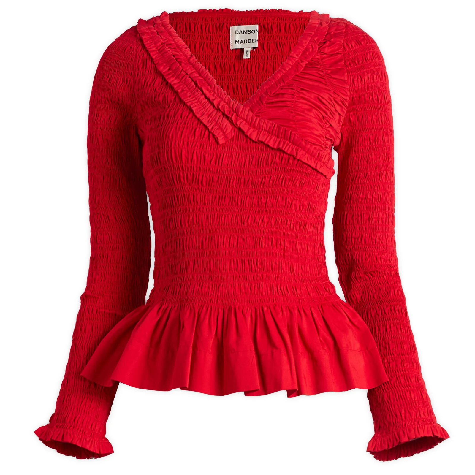 Damson Madder Suri Shirred Cotton Blouse - 1