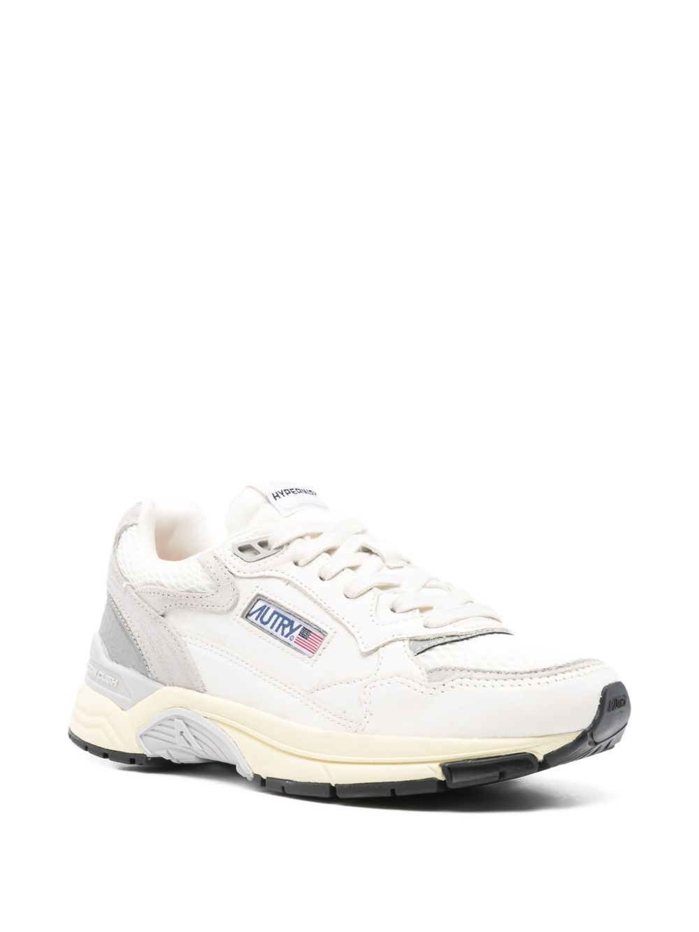 leather panel sneakers - 2