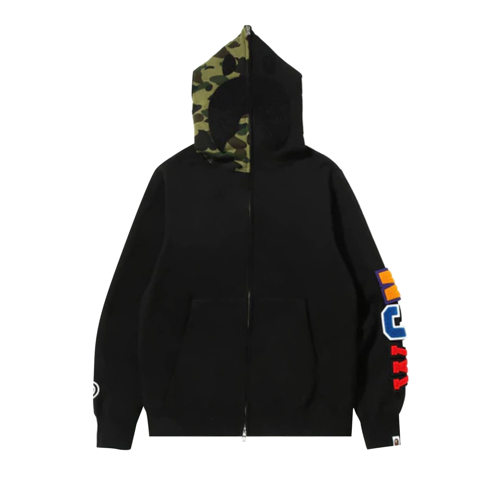BAPE Detachable Shark Full Zip Hoodie 'Black' - 2