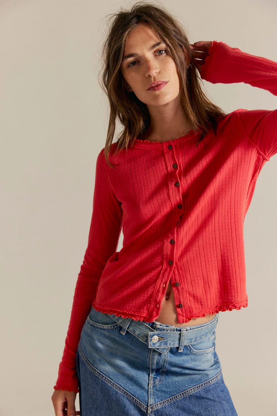 We The Free Penny Pointelle Cardi - 1