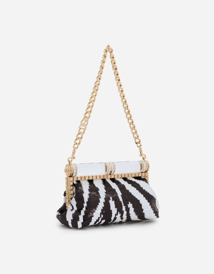 Sequined zebra-design bag - 3