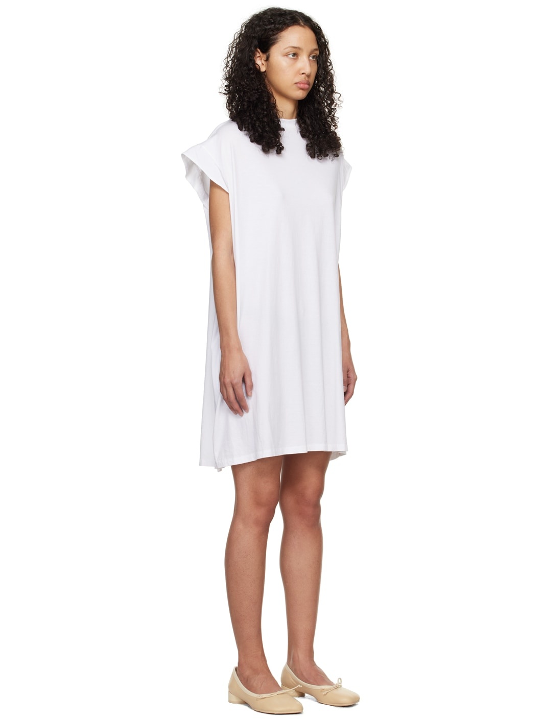 White & Black Layered Midi Dress - 2