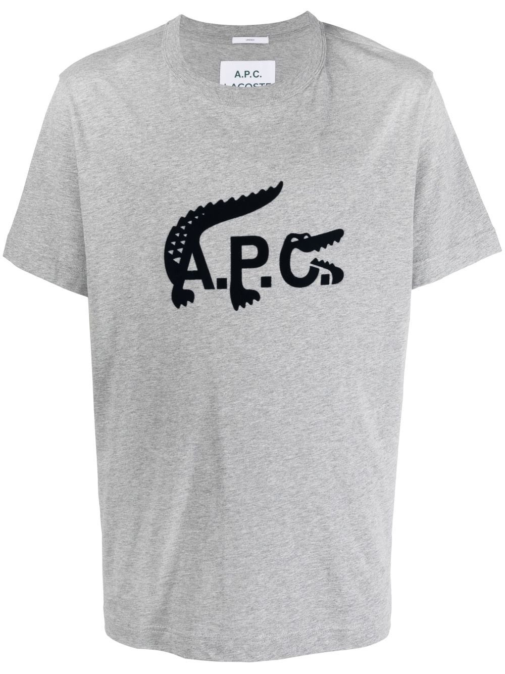 x A.P.C. logo-print cotton T-shirt - 1