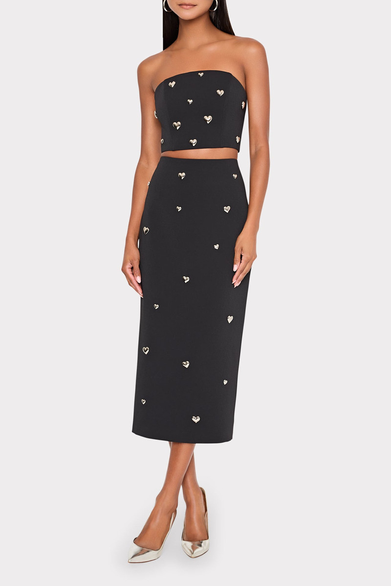 MILLY Sharlee Heart Applique Tube Top outlook