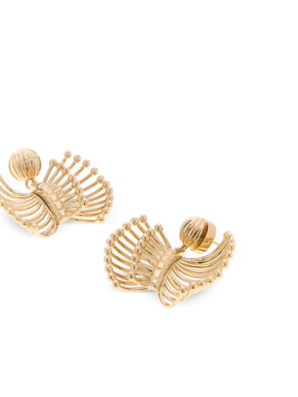 beaded-fan earrings - 2