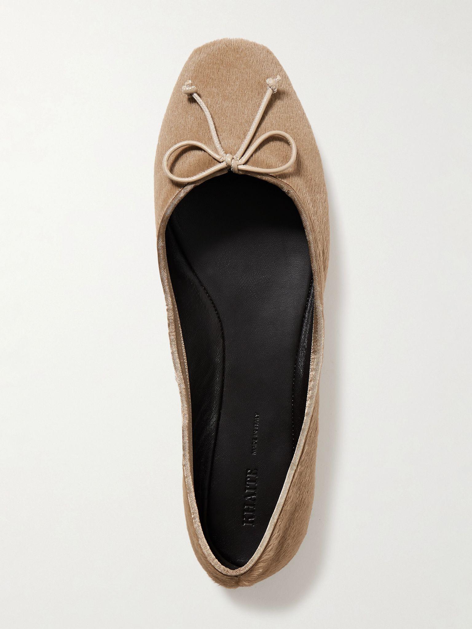 Charlotte calf hair ballet flats Beige - 5