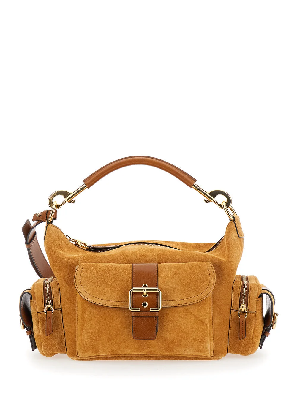 Chloé Women 'Camera' Brown Handbag With Removable Upper Shoulder Strap And Three External Pockets In - 1