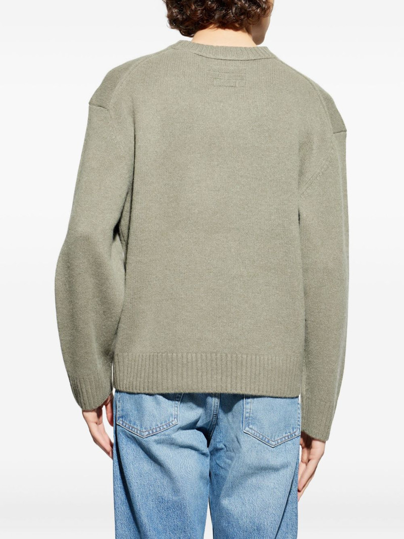 ribbed-details crewneck sweater 4