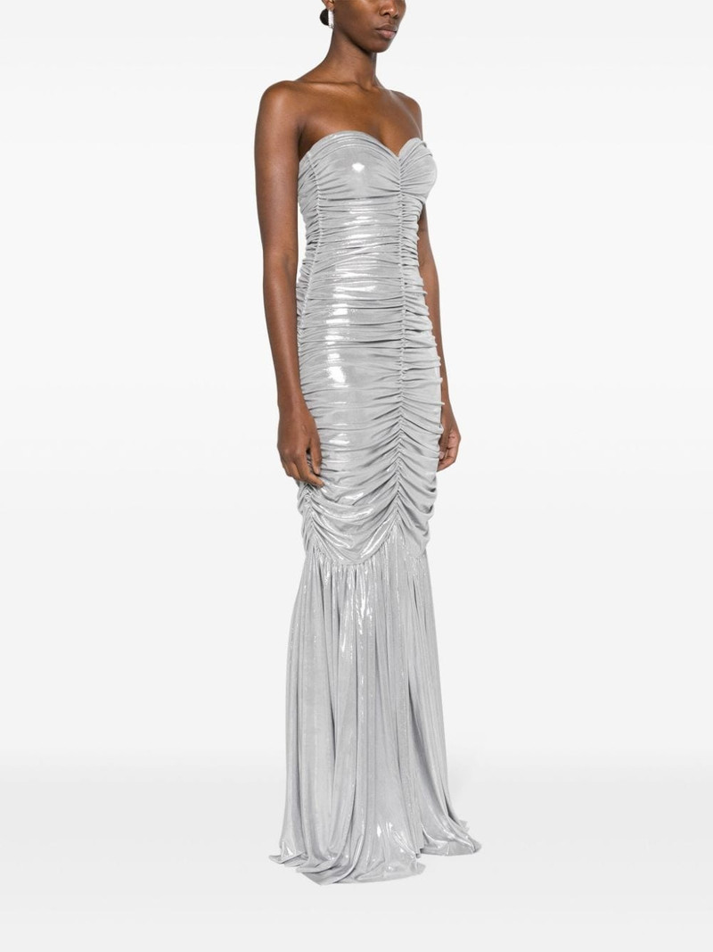 Slinky ruched fishtail gown 3