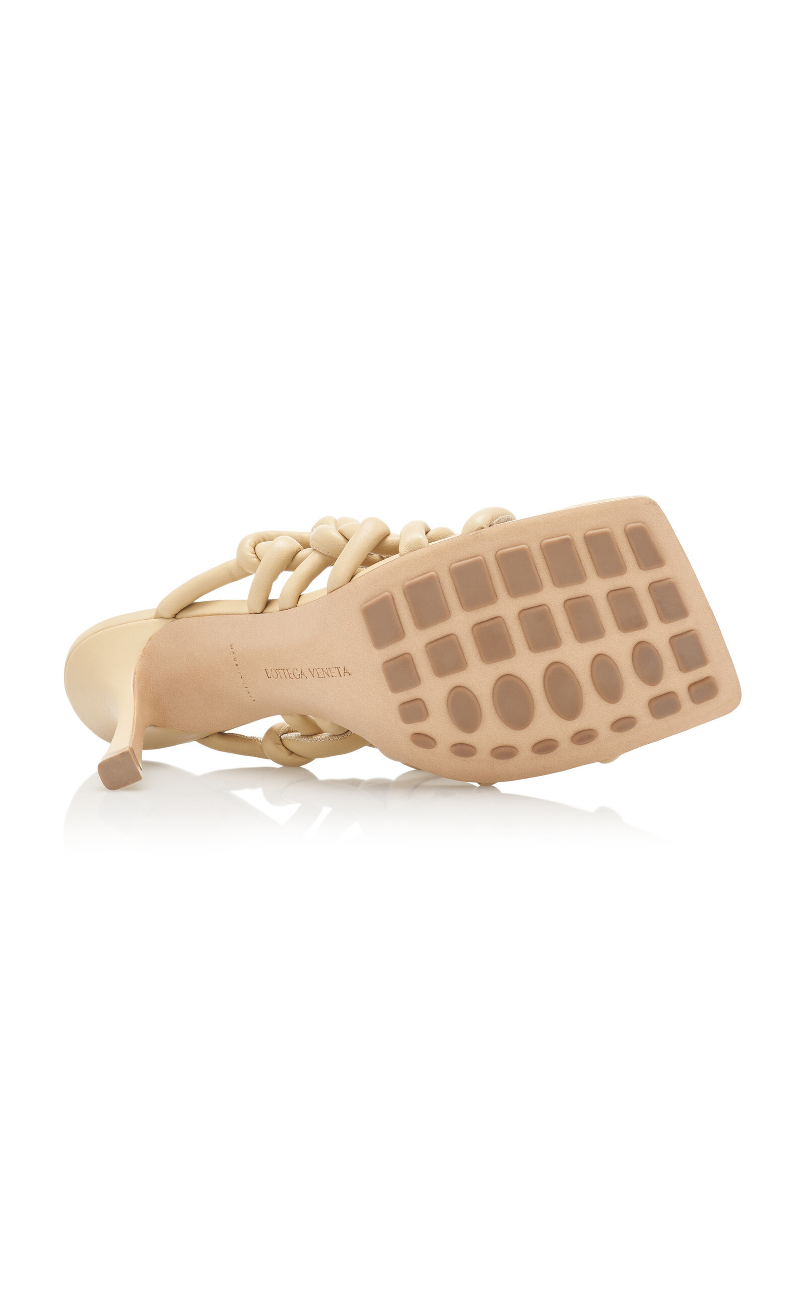 Stretch Nappa Leather Mule Sandals neutral - 7