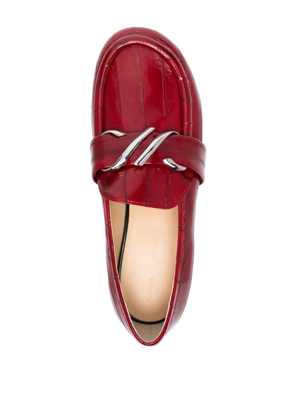 monogram plaque loafers - 4