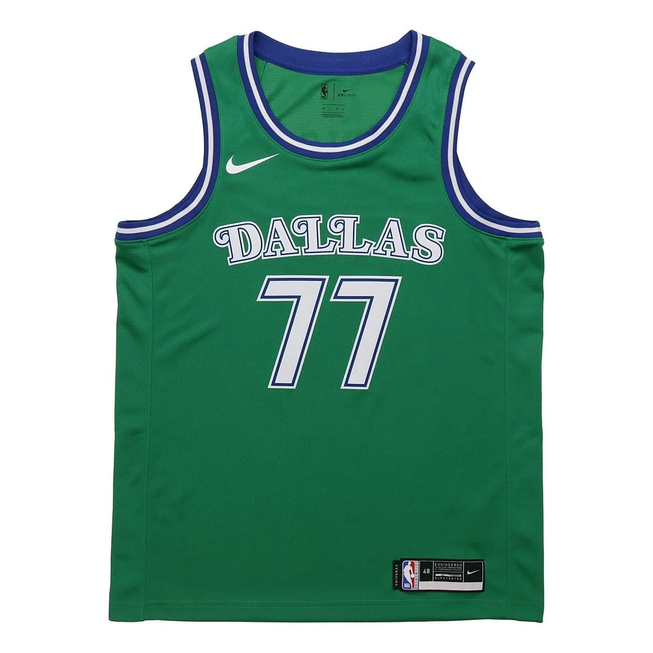 Nike NBA SW20 Dallas Mavericks 77 Luka Doncic Classic Edition Swingman Jersey Green CN1021-320 - 1