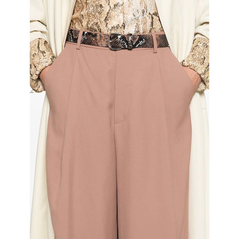 Dries Van Noten Brown Trousers - Wide-Leg Trousers Men - 5