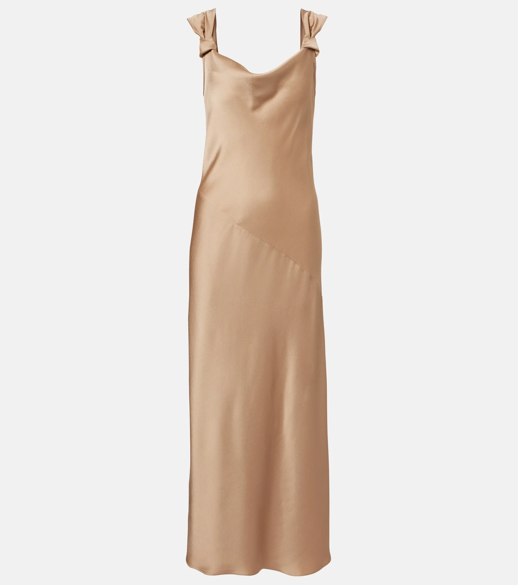 Elegante satin maxi dress - 1