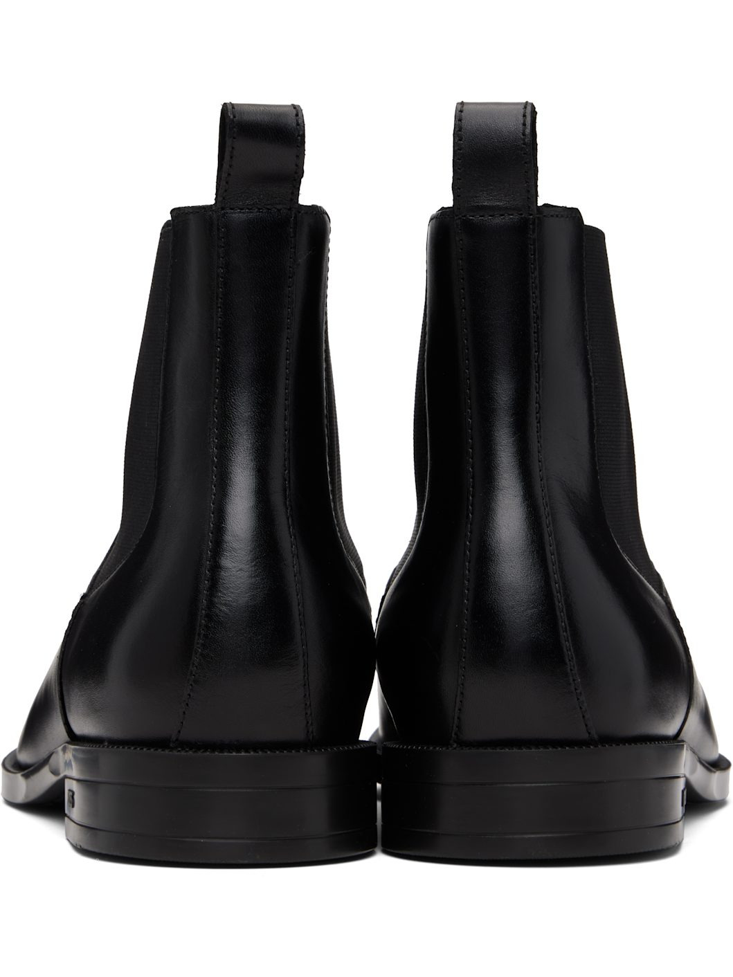 Black Leather Chelsea Boots - 2