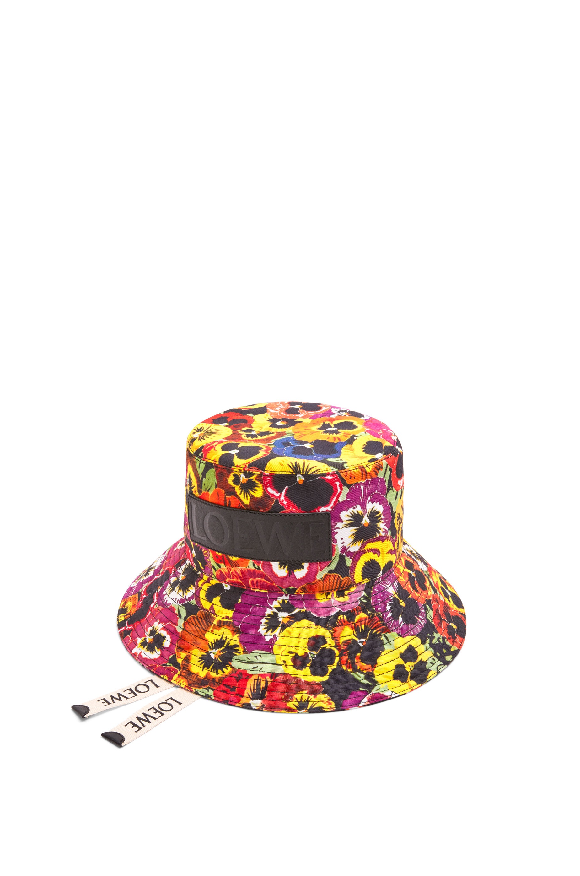 Pansies fisherman hat in canvas and calfskin - 4