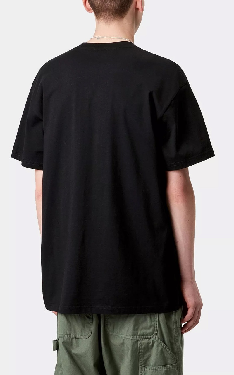 S/S POCKET HEART T-SHIRT BLACK/BLACK - 4