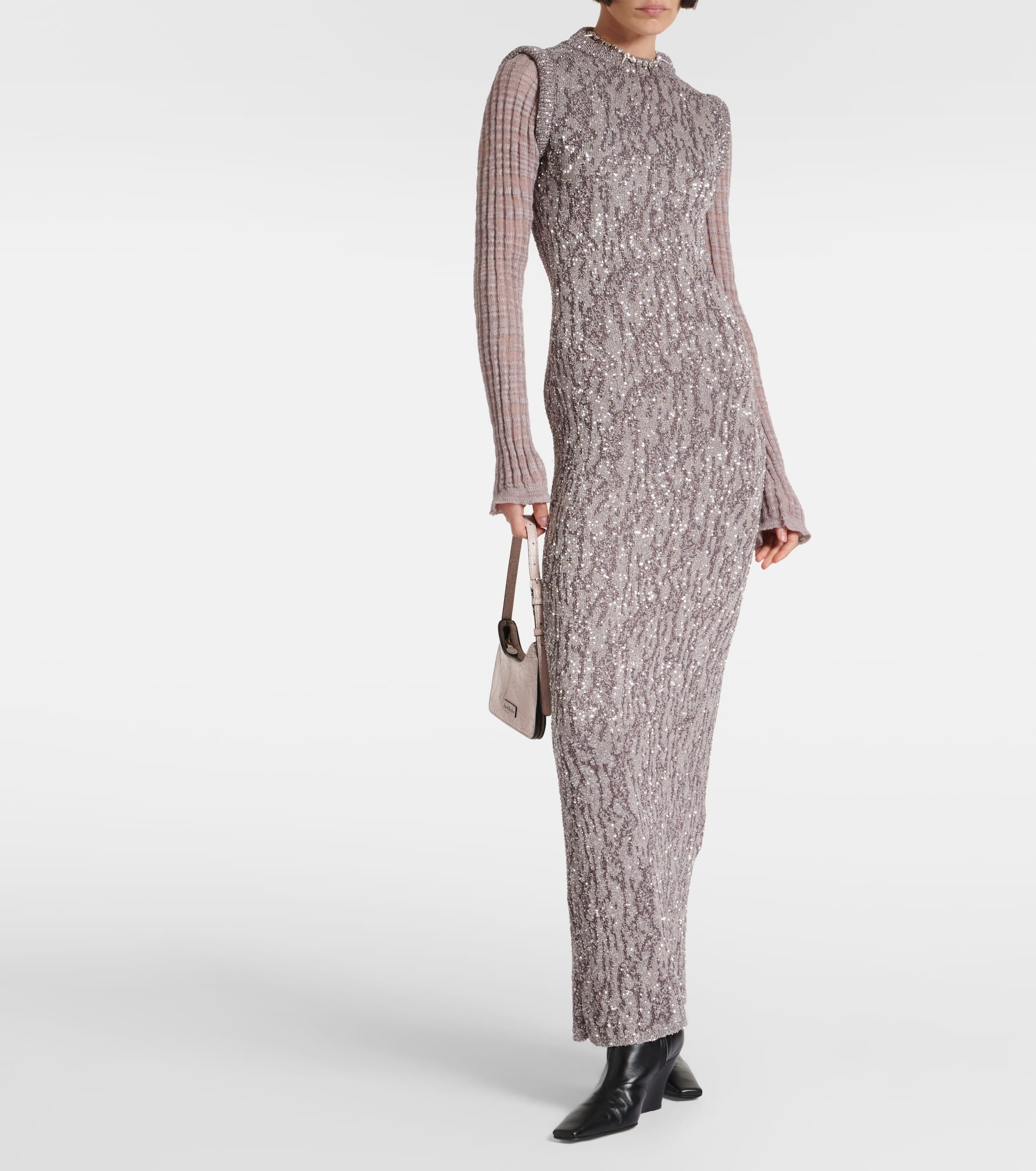 Sequined jacquard maxi dress - 2