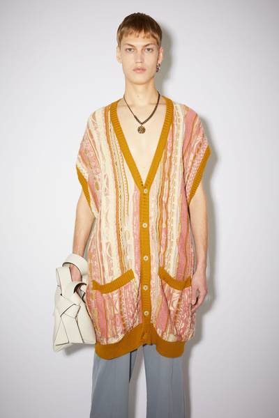 Acne Studios V-neck sweater vest - Old pink/multi outlook