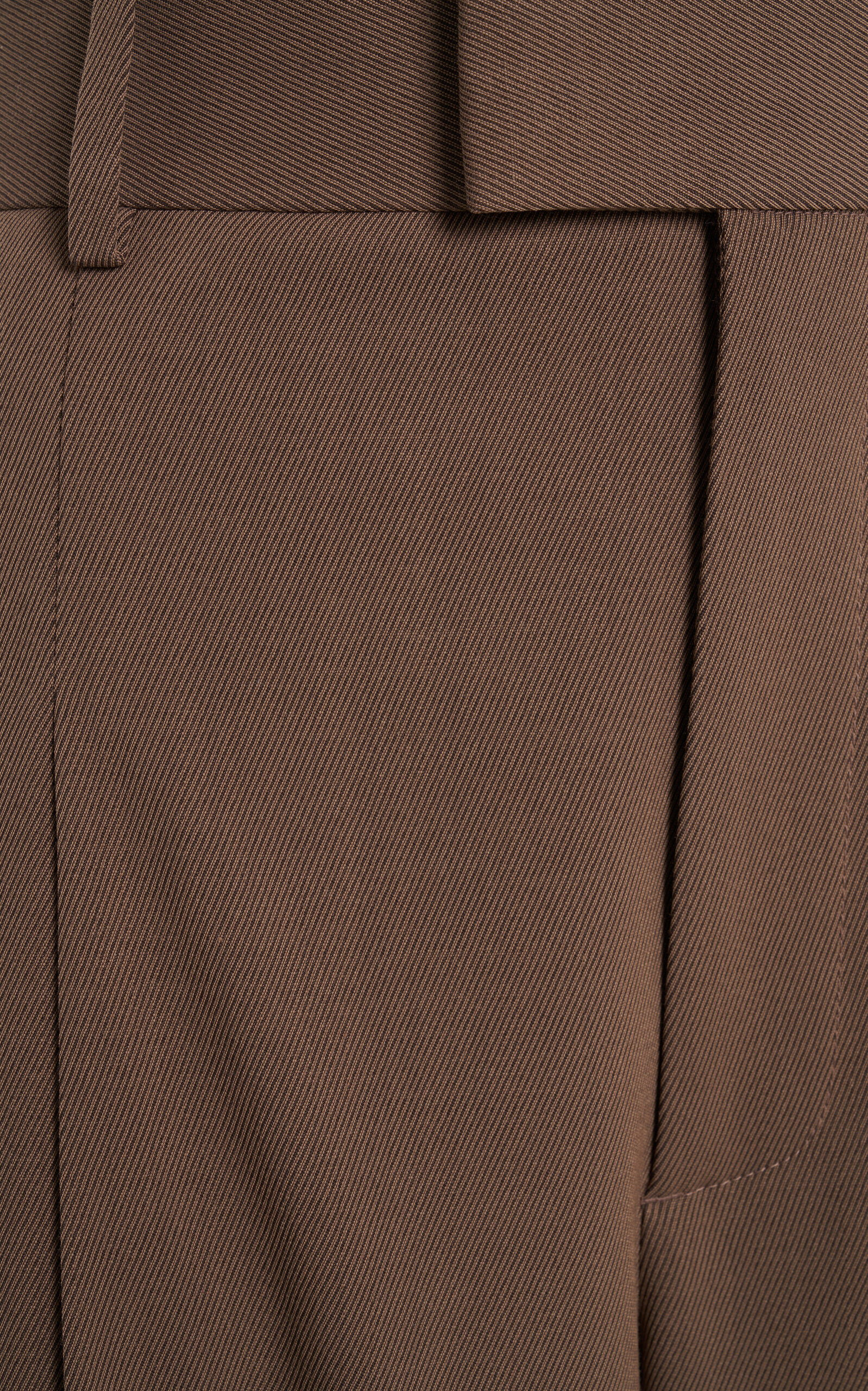 Stretch Melange Wool Straight-Leg Pants brown - 5
