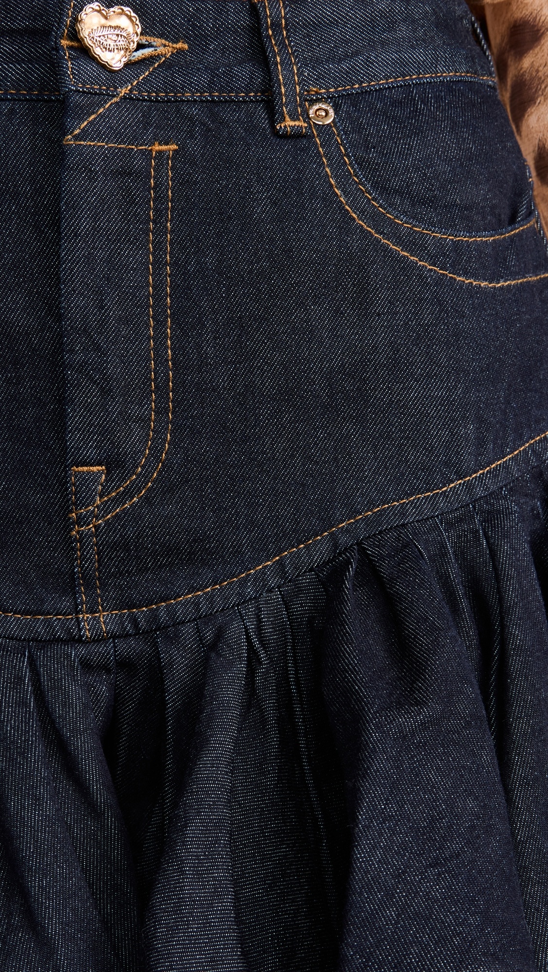 Zimmermann Crush Denim Frill Mini Skirt | shopbop | REVERSIBLE