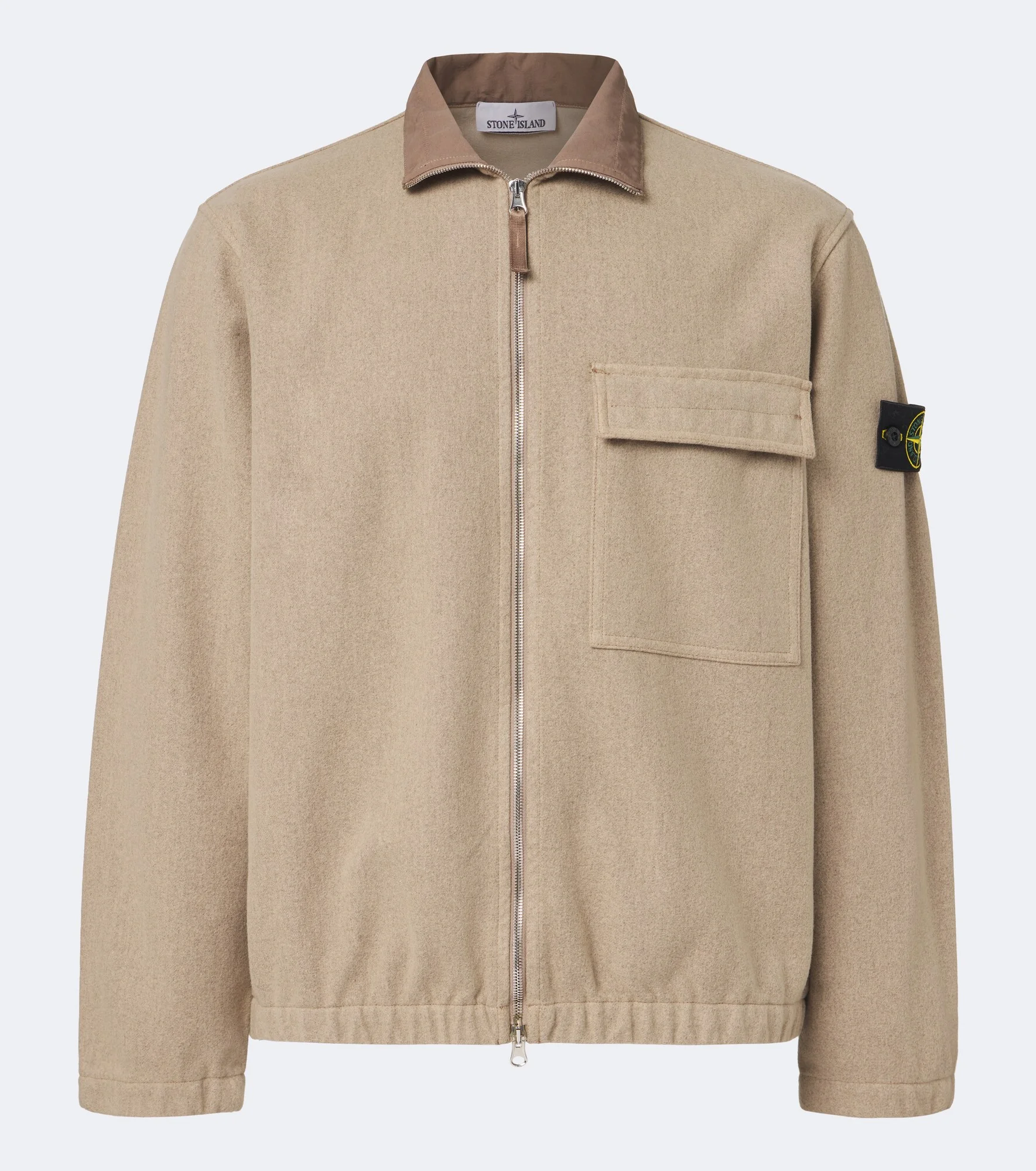 Wool-blend blouson jacket - 1