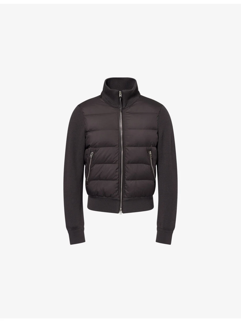 Nylon-Front Merino-Knit Jacket - 1