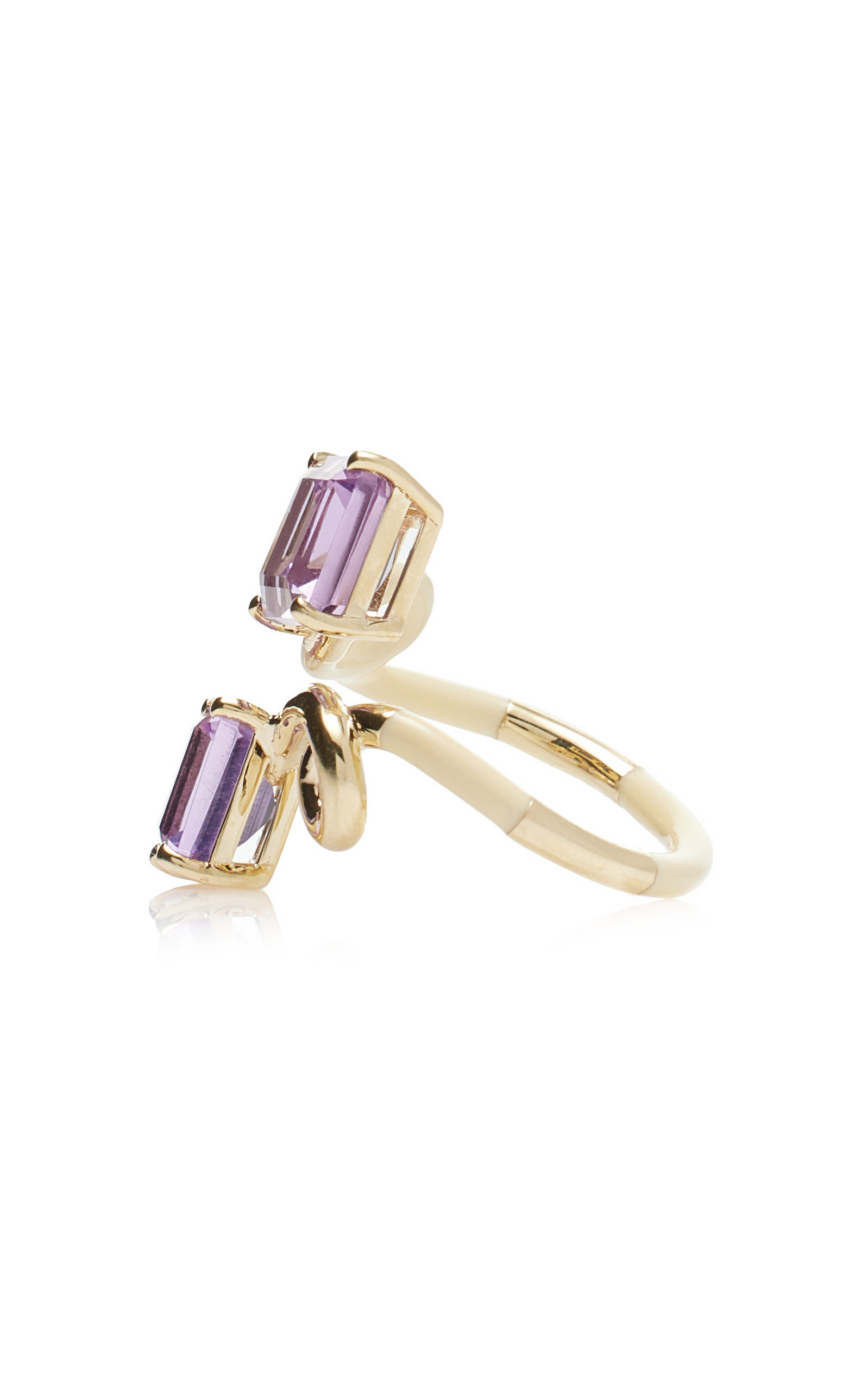 9K Gold, Amethyst, And Enamel Ring multi - 4