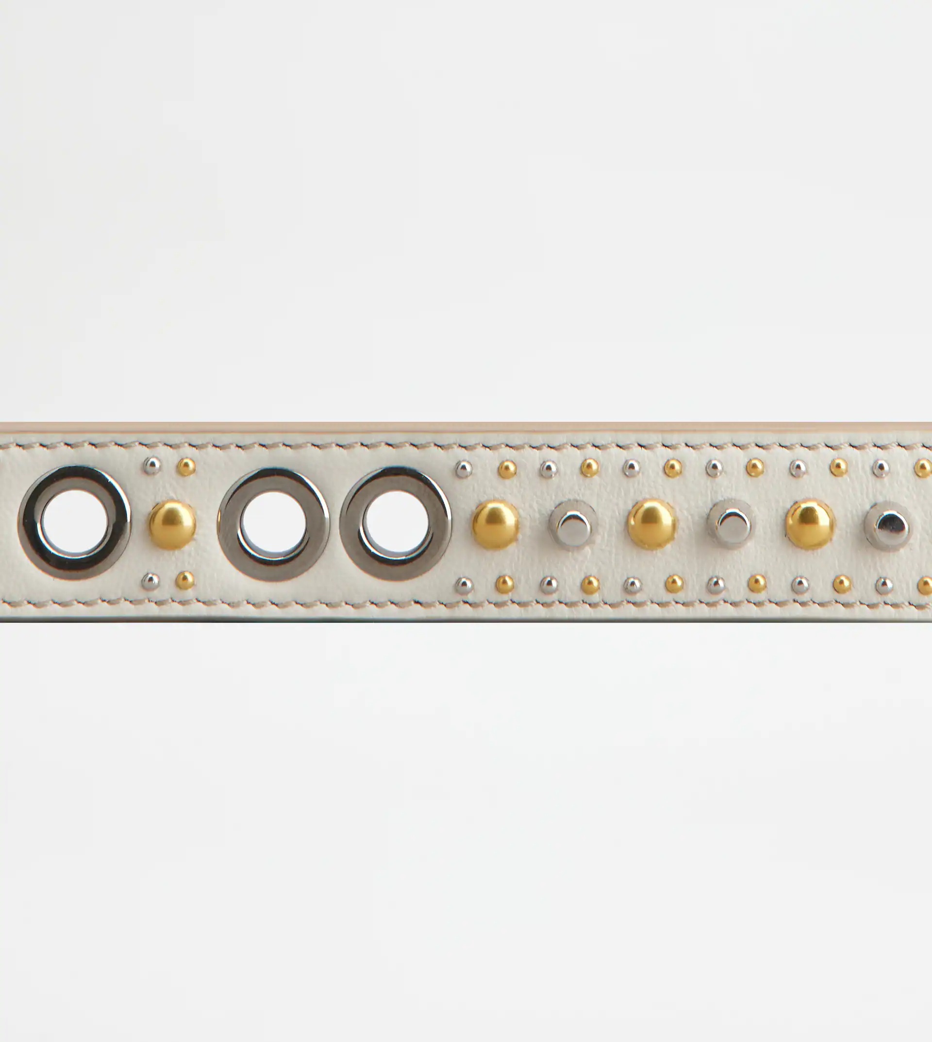 SHOULDER STRAP IN LEATHER - WHITE - 3
