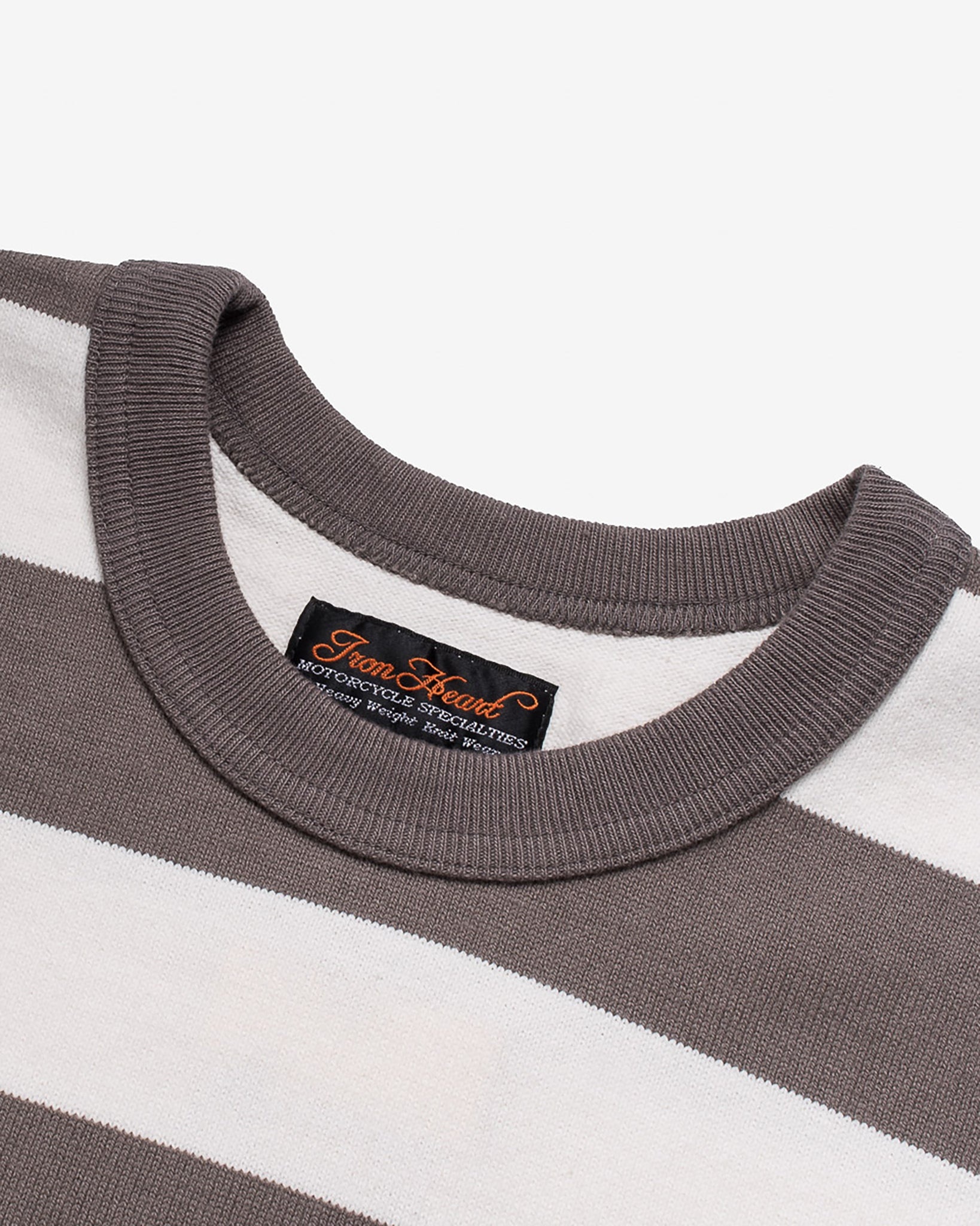 IHTB-01-GRY-WHT 11oz Cotton Knit Long-Sleeved Sweater - Grey/White - 5
