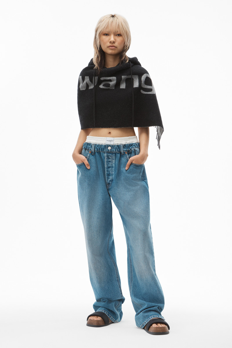 HOODED LOGO SCARF IN WOOL 3