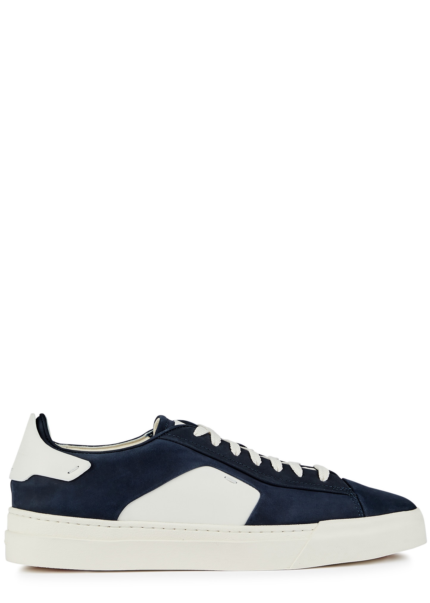 Darts panelled nubuck sneakers - 1