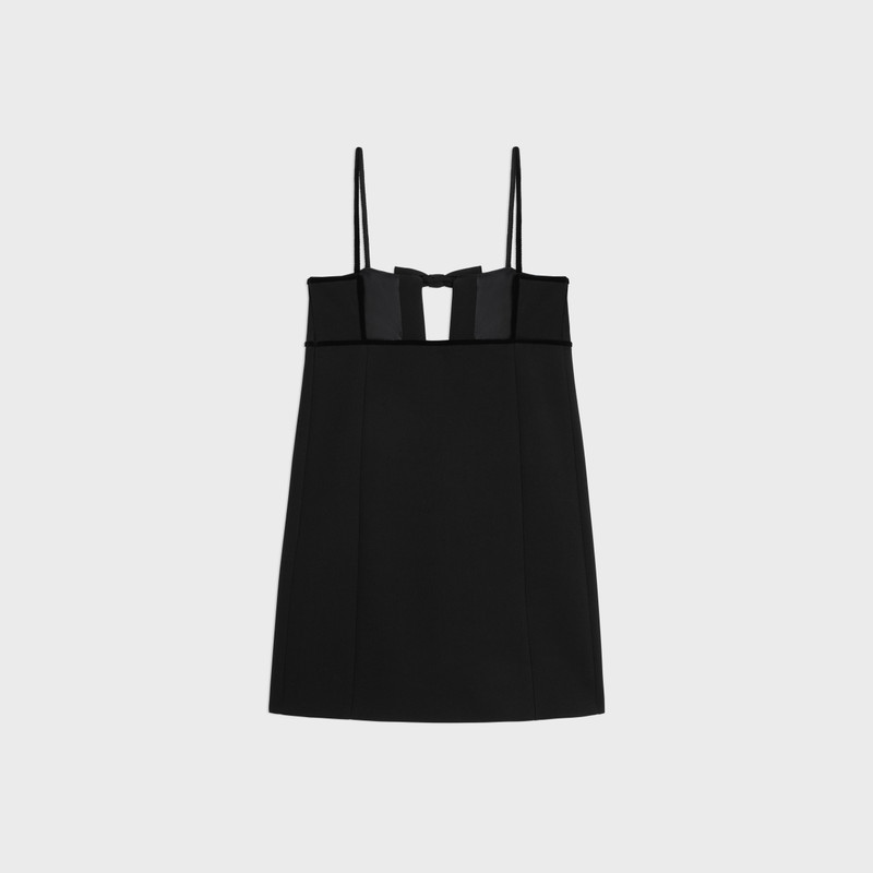 CELINE trapeze mini dress in double wool outlook