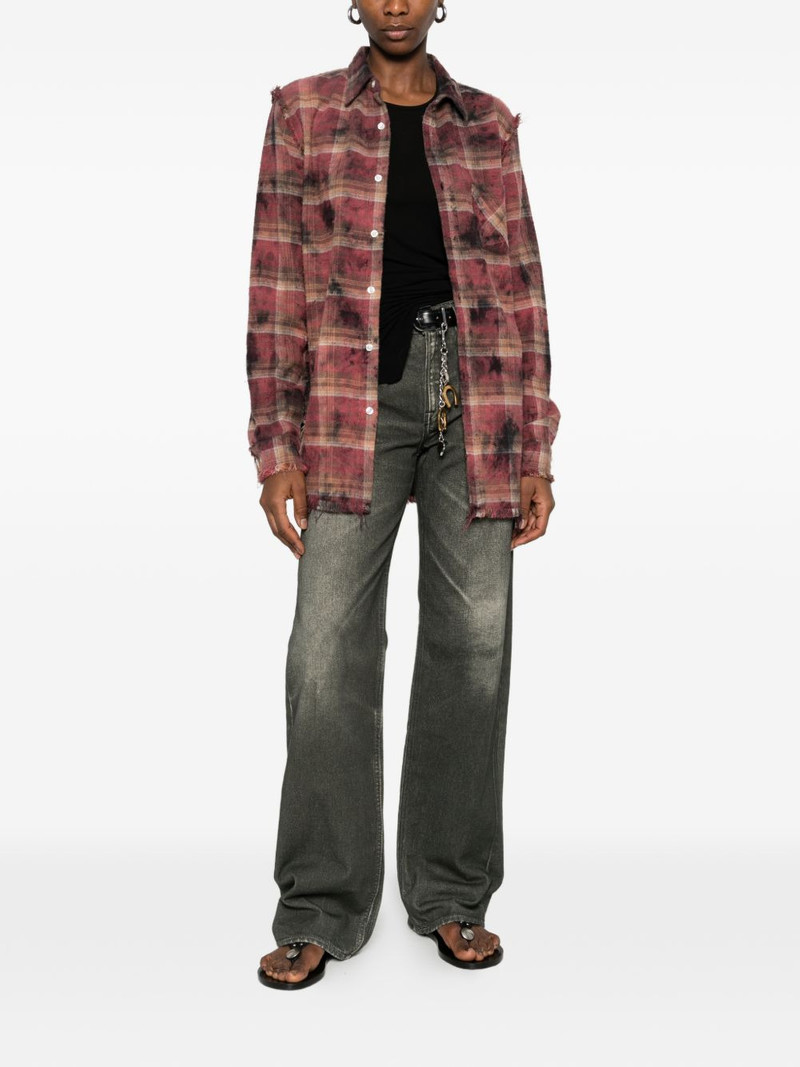 R13 long-sleeve plaid shirt outlook