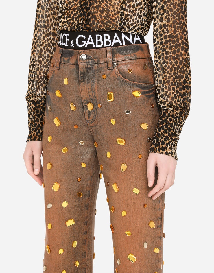 Jeans with rhinestone details - 4